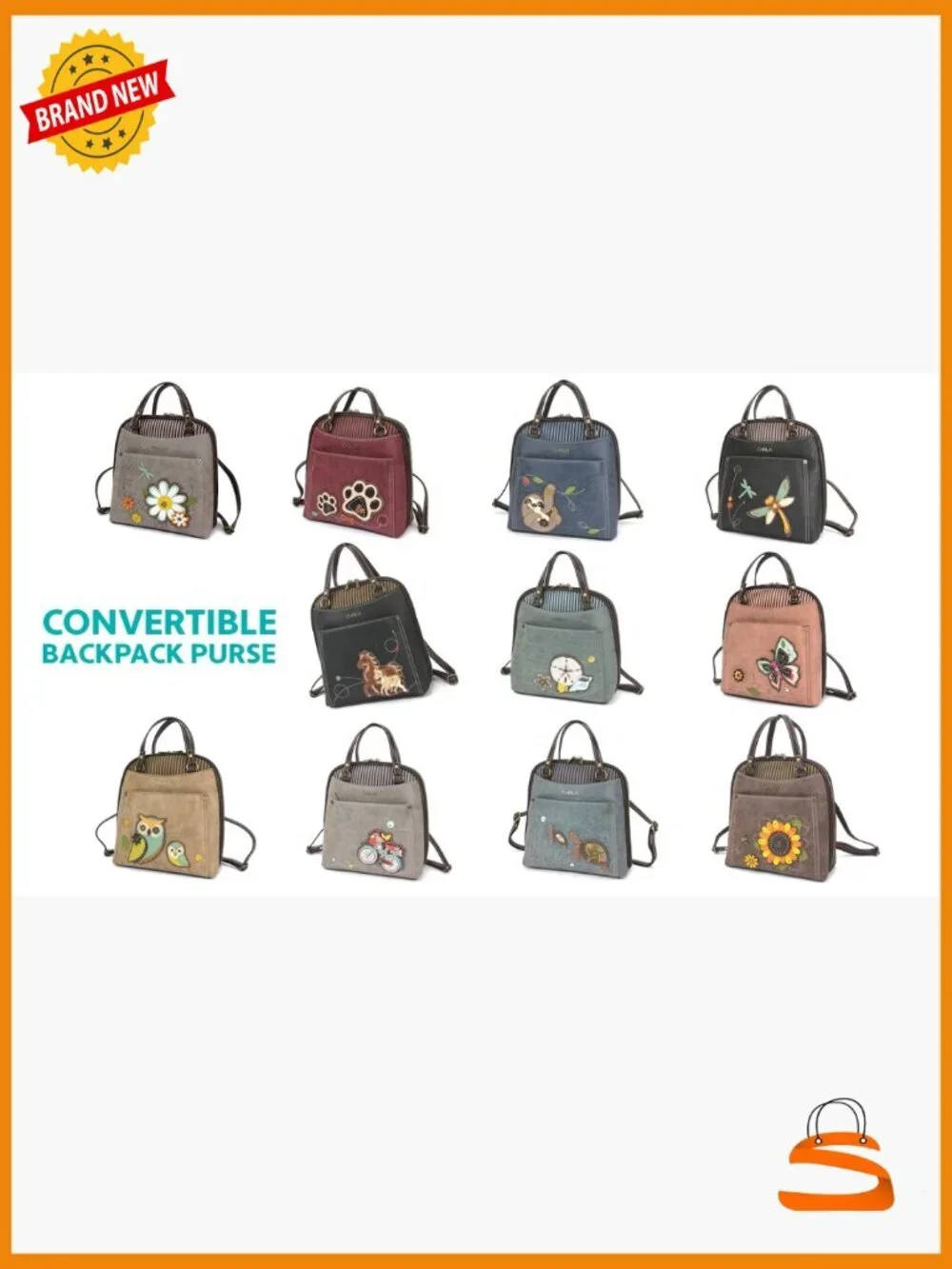 Convertible Backpack Purse with Adjustable Strap - Fits iPad Pro & Kindle